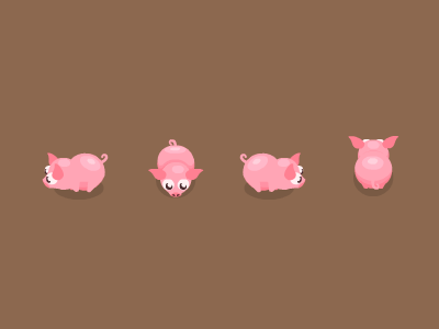 Pig Run [Animated] 2d animated animation bounce flash game gif hogstead hop lipbrau oink pig pink run skip snout tween