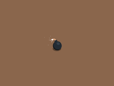 Bomb [Animated] 2d android animated animation bomb boom bounce drop explode flash fuse game gif hogstead idle ios lipbrau spark tween video game