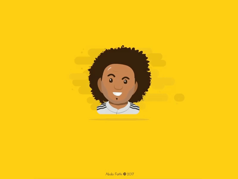Marcelo Vieira back marcelo yellow motion art motion realmadrid football play player art board artwork archive aftereffects art design character vector flat illustrator illustration