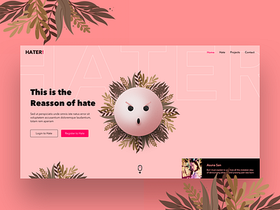 Hater design landing page trend ui ux vector web web design website
