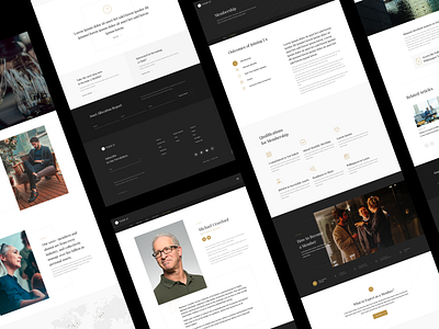 TIGER 21 — Brand Website black and white clean corporate design design gold layout design minimal ui ux