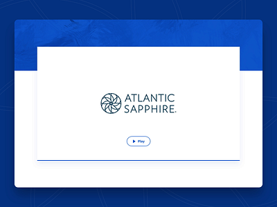 Atlantic Sapphire — Homepage Concept black and white blue clean design layout design minimal ui