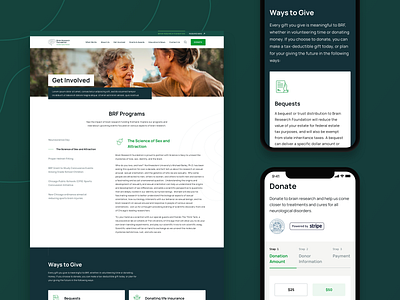 BRF — Brand Website about page clean design donate layout design minimal ui