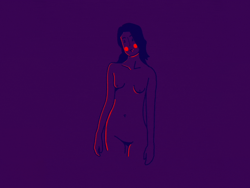Send nudes. body color frames girl graphic light motion motion graphic move
