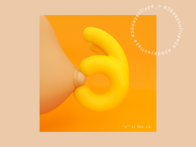 O is for ok . 36daysoftype 36daysoftype08 3d 3dmodeling boobs colors digital font font design letters nipples type typeface