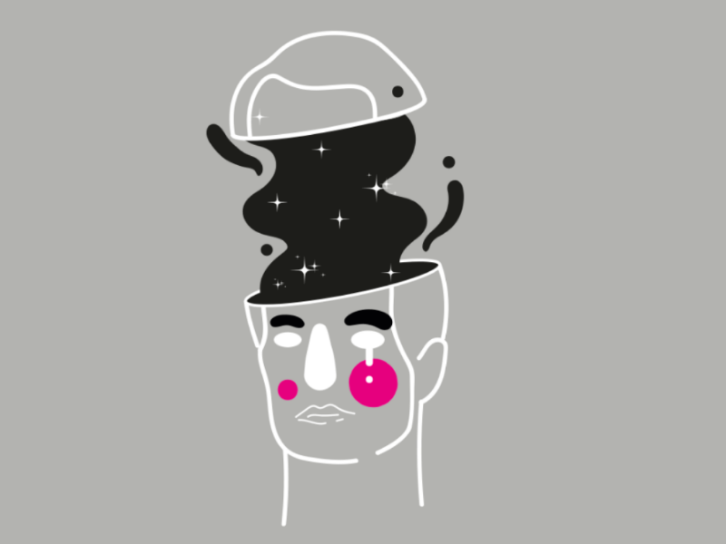 Space dreamer. ilustration color draw dream