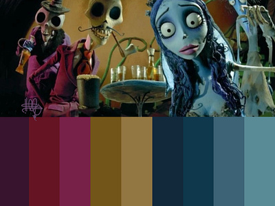 Corpse Bride Welcome Color Palette by Sarah Ellie on Dribbble