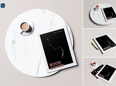 Book Cover Mock-Up magazine mockup minimal minimal brochure mockup
