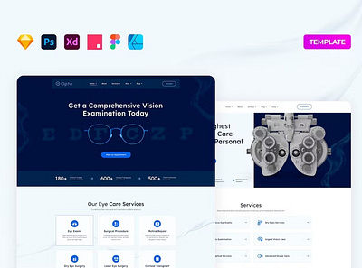 Ophthalmological Clinic Website Template app cryptocurrencies market market app