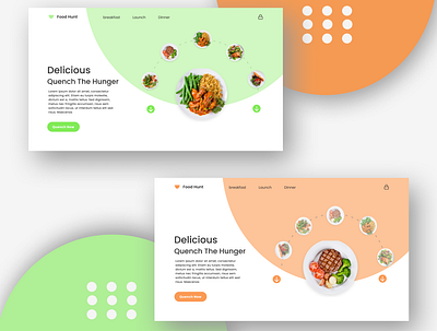 Food ordering app 🍔🌭🥞🥙 design ui ux