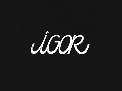 Igor - Logo branding caligraphic design detail lettering logo logotype type vector