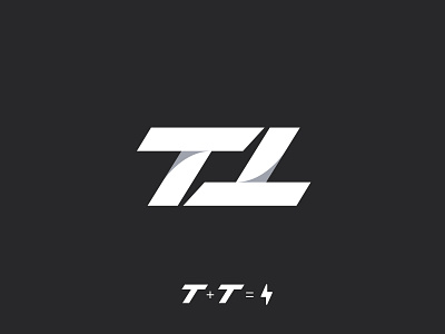Thunder black and white branding design icon ligature logo minimalist symbol typography ui ux