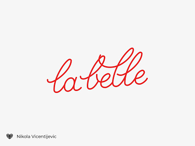 La Belle monoline beauty logo caligraphic logo design logo minimalist monoline logo monoline script script typography