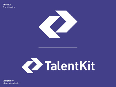 TalentKit project brand identity branding design identity design it company it logo logo minimalist programming symbol