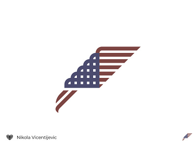 US Eagle american beautiful logo bird logo branding design eagle eagle logo flag logo icon logo minimalist