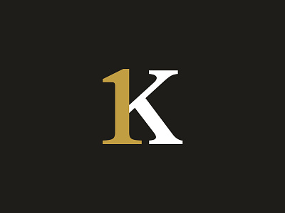 1K Mark 1k calligraphy design lettering ligature logo monogram serif serif logo typography vector