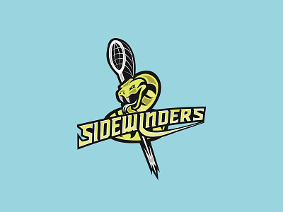 Sidewinders lacrosse team design icon illustration lacrosse logo rattlesnake snakes sports logo symbol vector