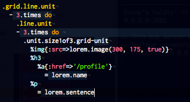 Haml & Frank by Stephen Bush on Dribbble