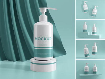 Pump Bottle Mockups mock up mockup mockups scene