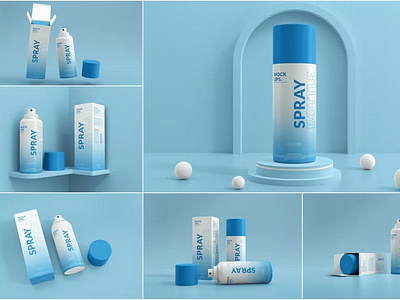 Spray Bottle Mockups