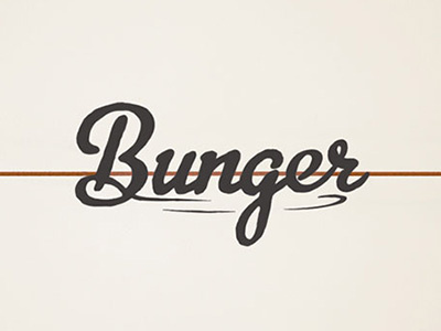 Bunger design handdone typography