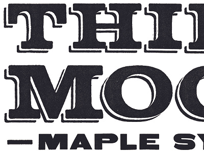 Third Moon Maple Syrup design label packaging typography