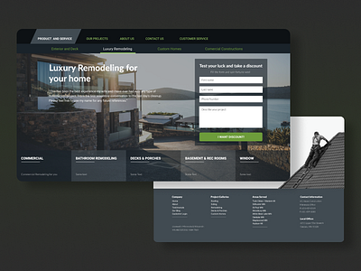 Construction company website branding design desktop graphic design landing page portfolio ui web