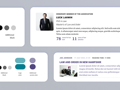 Some details of Bar Association Website branding concept design desktop lawyer ui