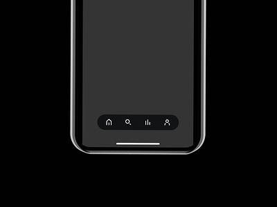 Floating Bottom Navigation clean concept dark ios iphone light minimal mobile navigation prototype tabbar ui ui design ux