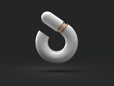 3D Logo 3d adobe dimension branding dark design illustration logo minimal render ui design