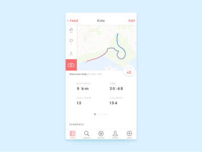 Activity Tracking App / UI Challenge — Week 09 app interface design maps minimal mobile running tracking