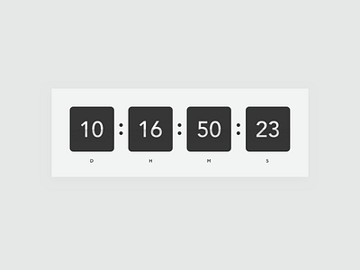 Daily UI #014 - Countdown Timer 014 bday birthday clean countdown dailyui flat minimal ui