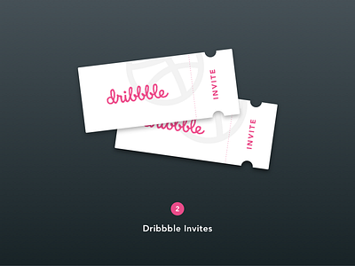 2 Dribbble invites (No more left) 2 invites dribbble family invite tickets ui welcome