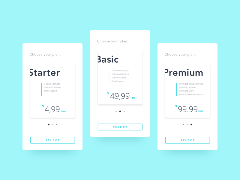 Daily UI #030 - Pricing by Drod on Dribbble