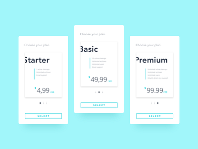 Daily UI #030 - Pricing 030 app button clean dailyui minimal mobile pricing slider ui