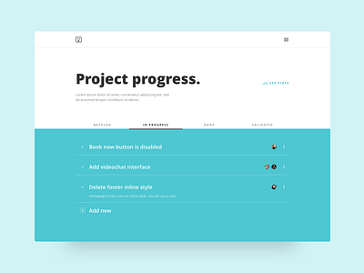 Daily UI #042 - To Do List add button clean dailyui dropdown list minimal project to do website