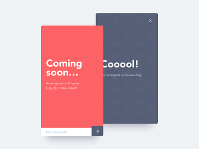 Daily UI #048 - Coming soon coming soon confirmation dailyui done flat form minimal mobile responsive