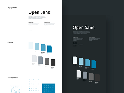 Design System - Foundation brand design clean colors dark design system icons minimal pattern sections style guide styleguide typography ui design