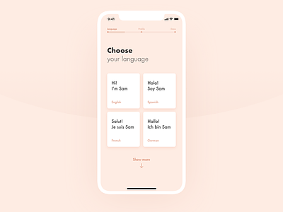 Daily UI #064 - Select User Type 64 app dailyui grid language minimal mobile onboarding progress select steps ui design user user type