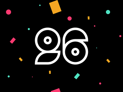 I'm 26! 🎂 26 bday birthday celebration confetti design dribbble numbers typography