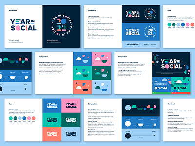 Year in Social Creative Guidelines 2022 art direction brand campaign brand guidelines branding campaign celebration confetti data design editorial design guidelines layout layout design logo social media style guide typography