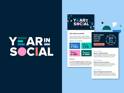Year in Social Identity & Email Design 2022 brand campaign branding data design email email design layout layout design logo logo design marketing campaign social media typography