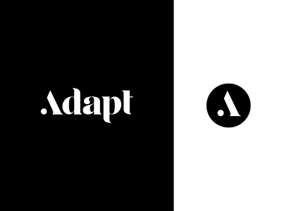 Adapt adapt branding icon logo logo design negative space typography wordmark