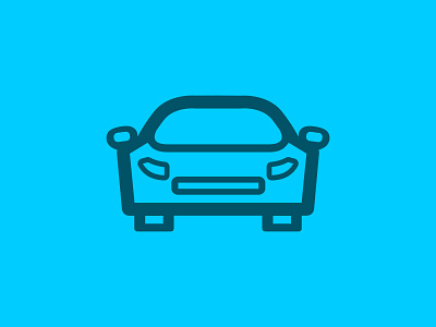 Minimal Sports Car automotive car icon minimal symbol