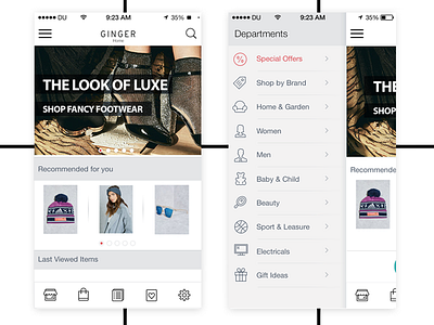 UI GINGER Store App by Moustafa Metawee on Dribbble