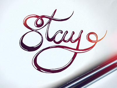 Stay design sketch typography