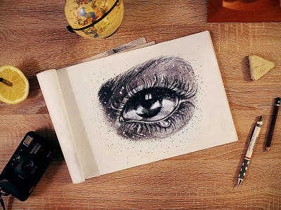 eye play drawing eye lemon pencil sketch