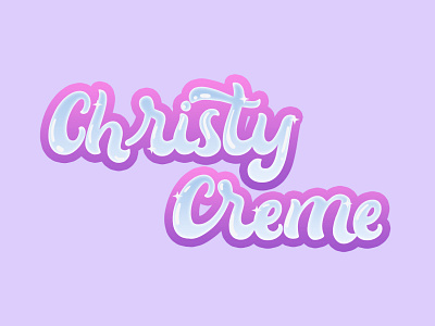 Christy Creme branding design flat logo minimal vector