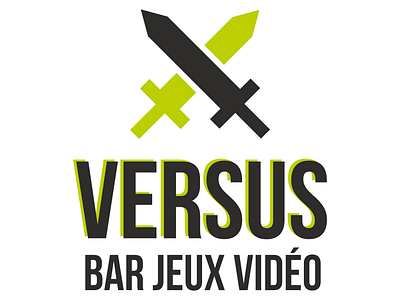 Versus | Logo concept for a Gaming bar branding design flat logo minimal vector