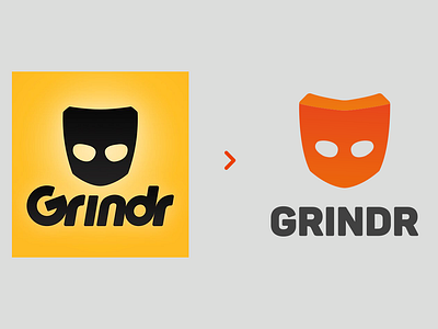 Grindr | Redesign concept branding design flat grindr logo minimal vector